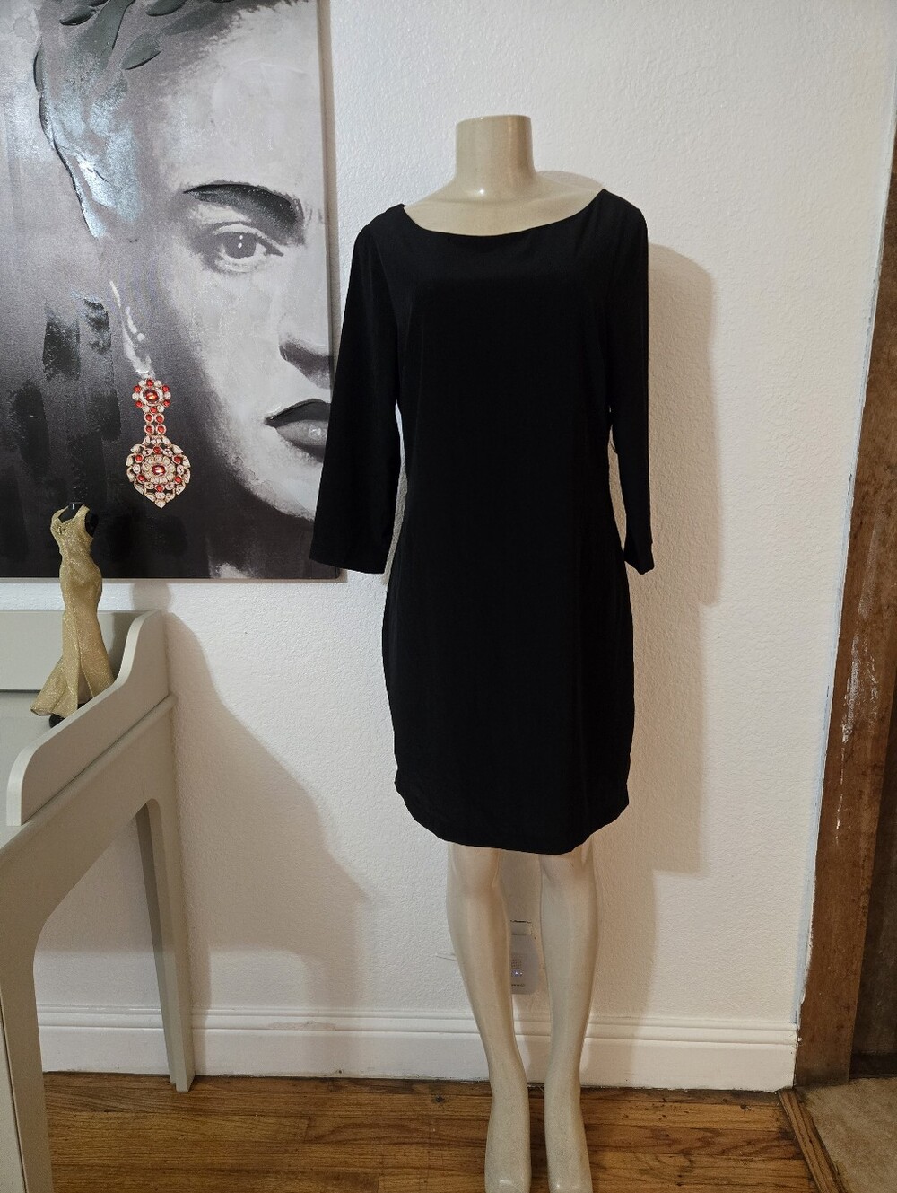NWT Old Navy Classic Black Women's Boatneck Dress Size Medium